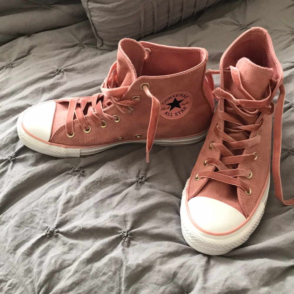 Converse High-Top Sneakers, Color: Pink, Size: 8